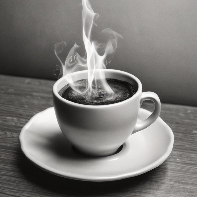 Coffe cup in grayscale