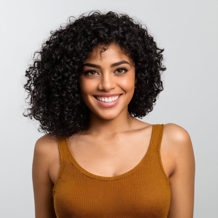 Female latina model, close-up portrait